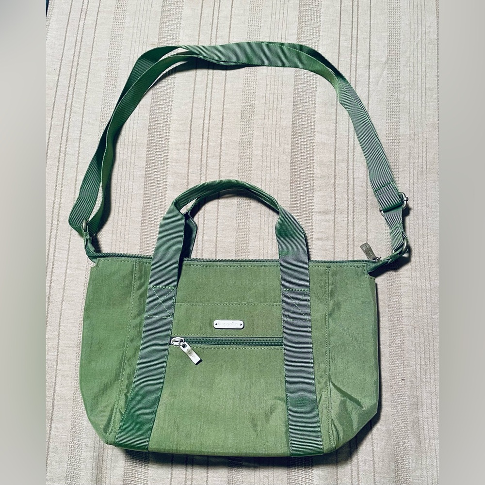 Baggallini Top Handle Satchel Crossbody Bag Purse Lightweight Daily Travel Green